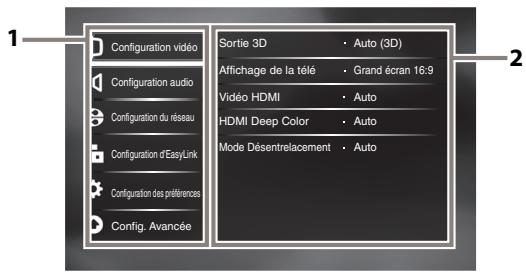 PHILIPS BDP3506 - - Menu de configuration - 1