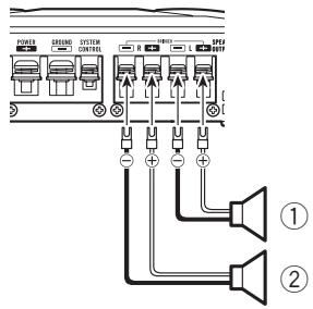 PIONEER GM-A3602 - Collegamento degli altoparlanti - 1