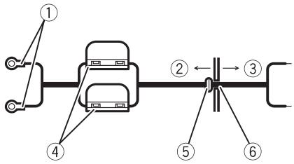 PIONEER GM-A3602 - Führn Sie das Batteriekabel vom Motorraum in das Fahrzeuginnere. - 1