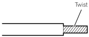 PIONEER GM-A3602 - Twist the battery wire, ground wire and system remote control wire. - 1