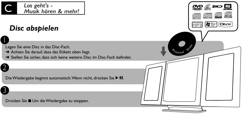 PHILIPS MCD288E - Wichtig! - 2