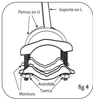 Pernos en U Soporte en L Arandela Tuerca Montura fig.4