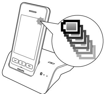 PHILIPS S10A/34 - Vérification du niveau de charge de la batterie - 1