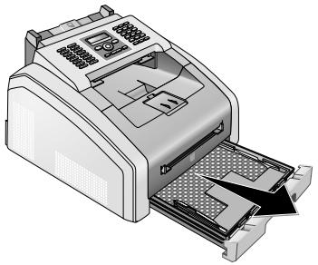 PHILIPS LASERFAX 5125 - Retirez le matériel d'emballage de la cassette de papier - 1