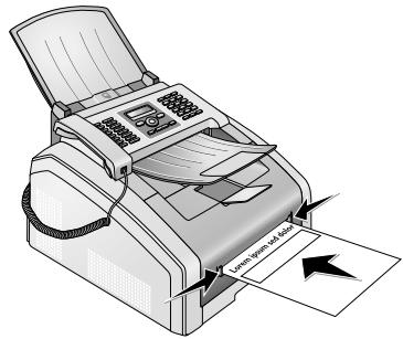 PHILIPS LASERFAX 5125 - Introduire les modèles dans l'introduction de papier manuelle - 1