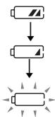 SONY MZ-NE410 - When to replace the battery - 1