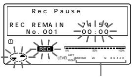 Rec Pause REC REMAIN No. 001 4 5% 00:00 REC LEVEL LEFT ±0.4030 20 12 8 6 4 2 0