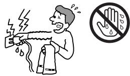 Illustration showing a person using a tool to prevent injuries, with a no-hand hand symbol nearby.