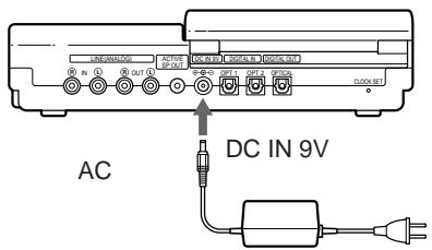 LINE IN 9V AC DC IN 9V