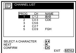 SONY SLV-SE70EG - Changing the station names - 10
