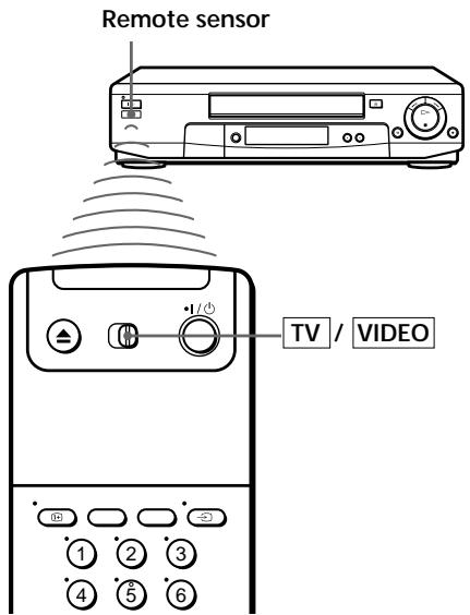 SONY SLV-SE70EG - Using the remote commander - 1