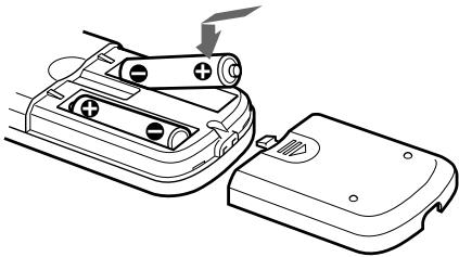 SONY SLV-SE70EG - Inserting the batteries - 1