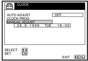 SONY SLV-SE70EG - Step 6: Setting the clock (continued) - 2
