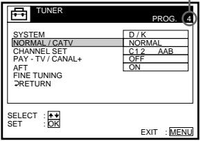 SONY SLV-SE70EG - Presetting channels - 12
