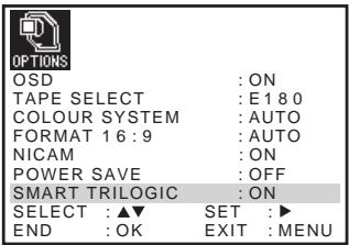 SONY SLV-SE740G - Adjusting the picture sharpness (Smart trilogic) - 1