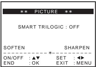 SONY SLV-SE740G - Adjusting the picture sharpness (Smart trilogic) - 2