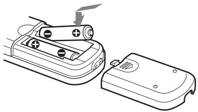 SONY SLV-SE740G - Inserting the batteries - 1