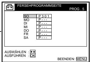 SONY SLV-SF900D - Menüdiagramm - 9
