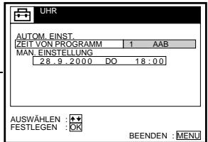 SONY SLV-SF900D - Menüdiagramm - 7