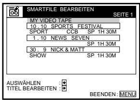 SONY SLV-SF900D - Drücken Sie OK. Beschriften Sie das band. - 1