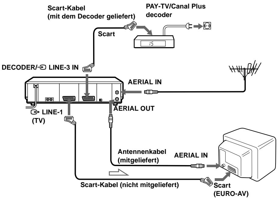 SONY SLV-SF900D - Anschließen eines Decoders - 1