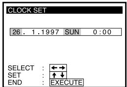 SONY SLV-T2000MN - Manual setup — Setting the clock - 4