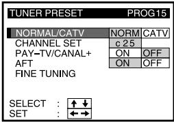 SONY SLV-T2000MN - Manual setup — Presetting channels - 4
