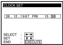 SONY SLV-T2000MN - Manual setup - Setting the clock (continued) - 2