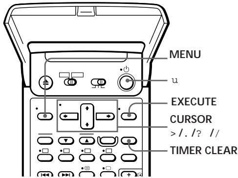 SONY SLV-T2000MN - Checking/ changing/ cancelling timer settings - 1
