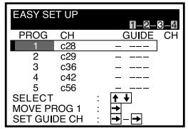 SONY SLV-T2000MN - Step 5: Setting up the VCR with EASY SET UP (continued) - 1