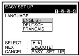 SONY SLV-T2000MN - Setting up the VCR with EASY SET UP - 5