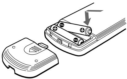 SONY SLV-T2000MN - Inserting the batteries - 1