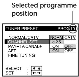SONY SLV-T2000MN - Manual setup -- Presetting channels (continued) - 2