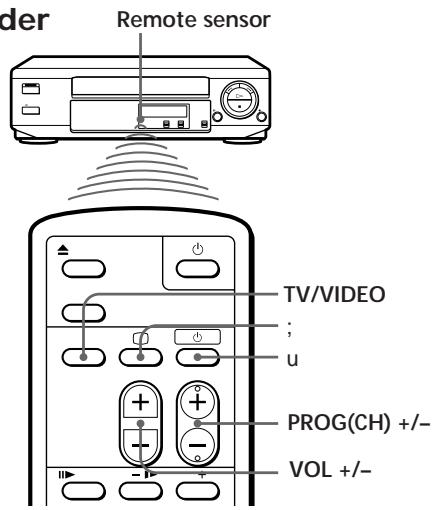 SONY SLV-XF245ME - Using the remote commander - 1