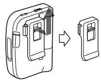 SONY WM-FX487 - To remove the belt clip - 1
