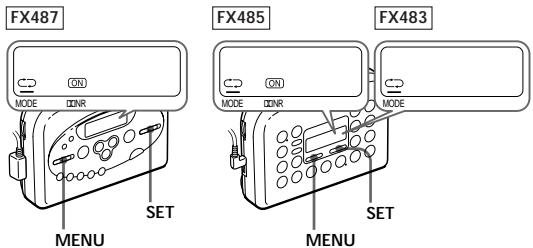 FX487 ON MODE ONR SET MENU FX485 ON MODE ONR SET MENU FX483 ON MODE ONR SET MENU