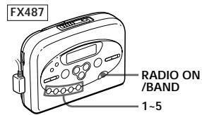 SONY WM-FX487 - Presetting Radio Stations - 1
