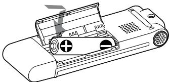 SONY ICD-UX80 - Inserción de la pila - 2