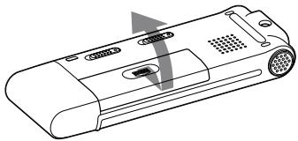 SONY ICD-UX80 - Inserting the battery - 1