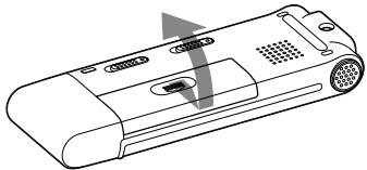 SONY ICD-UX80 - De batterijplaatsen - 1
