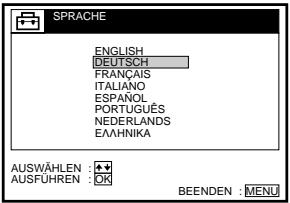 SONY SLV-SE60AE2 - Auswahlen einer Sprache - 6