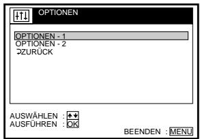 SONY SLV-SE60AE2 - Einstellen von Menüoptionen - 1