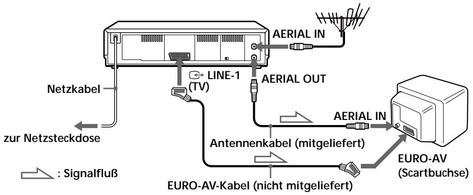 SONY SLV-SE60AE2 - Schritt 3: Anschlieben des Videorecorders (Fortsetzung) - 1