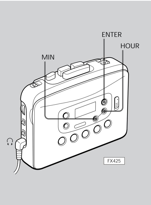 SONY WM-FX421V - Ajuste del Reloj - 1