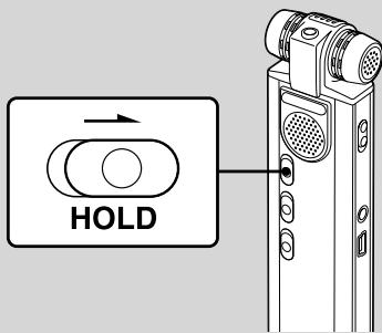 SONY ICD-SX700 - De IC-recorder in- of uitschakelen - 1