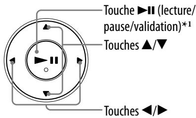 SONY NWZ-E436F - Utilisation de la touche de navigation 5 directions sur l'écran - 1
