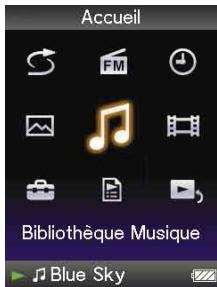 SONY NWZ-E436F - Menu Accueil - 1