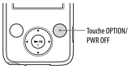 SONY NWZ-E436F - Mise sous/hors tension du lecteur - 1