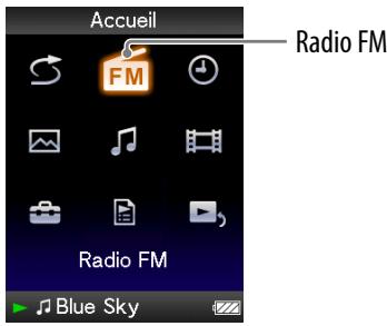 SONY NWZ-E436F - Affichage du menu d'options des photo - 1