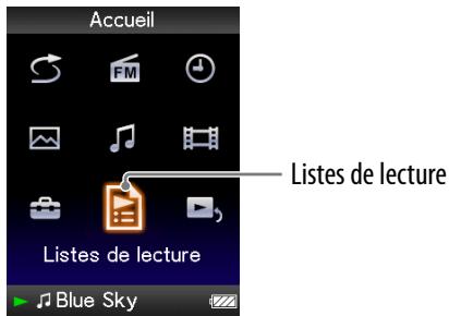 SONY NWZ-E436F - Lecture d'une liste de lecture - 1